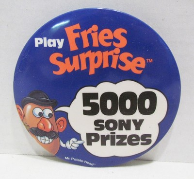 McDONALD'S TOY STORY MR. POTATO HEAD PLAY FRIES SURPRISE EMPLOYEE ...