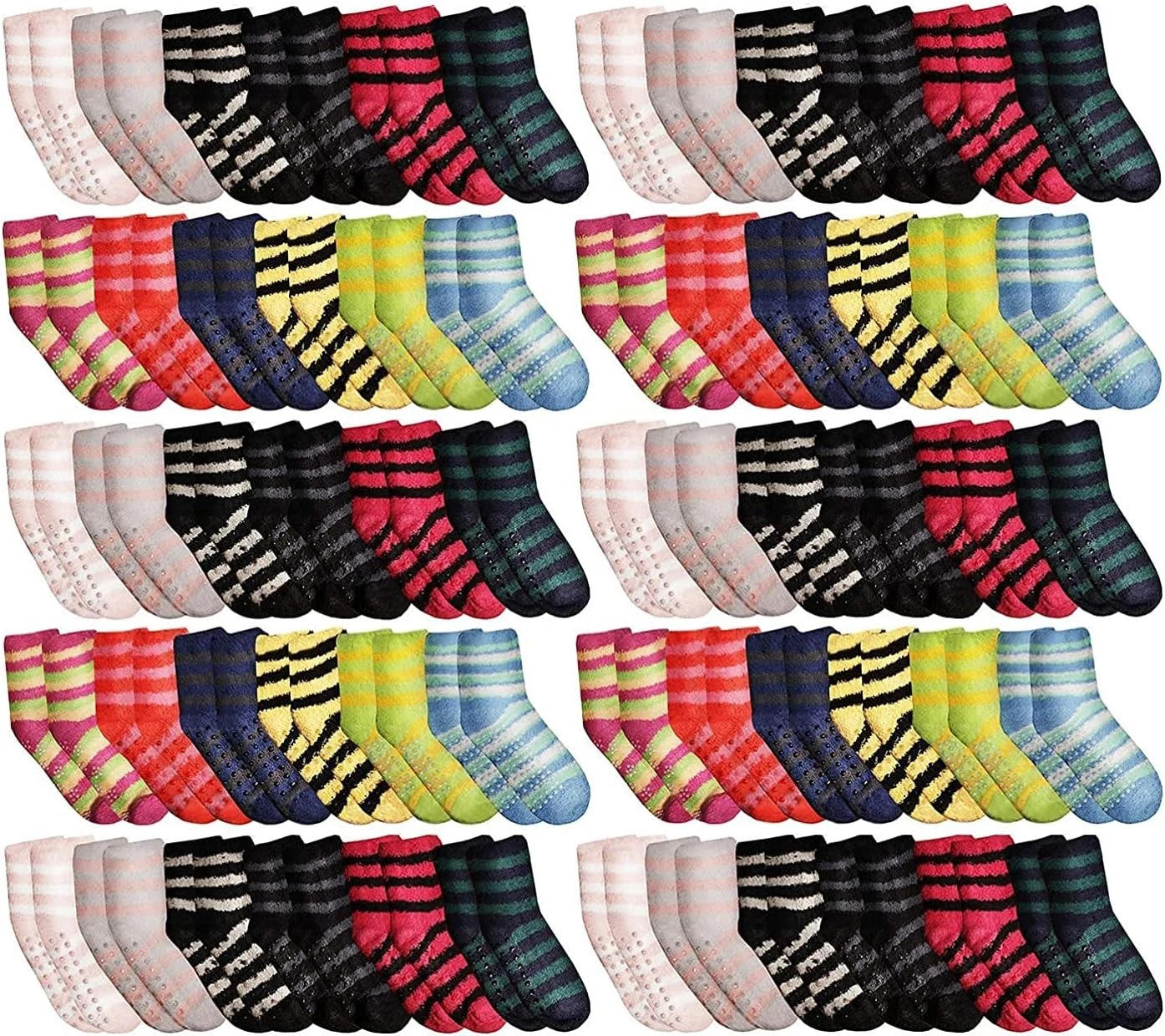 120 Pairs Case Of WSD Womens Winter Soft Fuzzy Socks, Size, 9-11