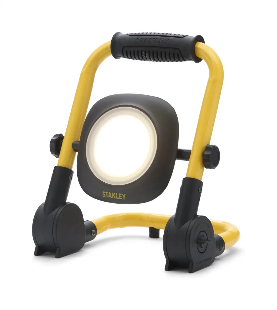 Work Light Yellow 30w Folding LED 230v IP65 4000K Stanley SXLS35526E
