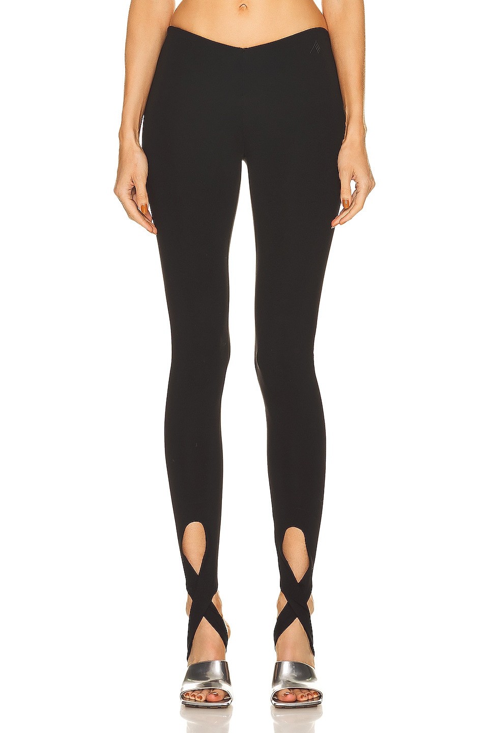 THE ATTICO Lea Crisscross Stirrup Elastic Leggings 228WCP75RY02100 MSRP $630
