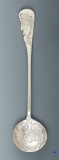 Antique American Indian 900 Silver Profile Face Spoon 4"