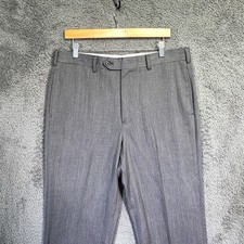 Brooks Brothers Pants 36x31 Madison Gray 100 Wool Made in USA Flat Front