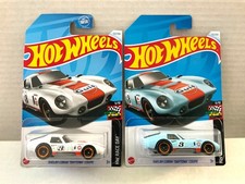 Hot Wheels SHELBY COBRA DAYTONA COUPE Lot of 2! 2024 #122 GULF OIL Colors!