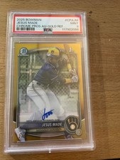 2025 Bowman - Chrome Prospect Autograph Jesus Made #CPA-JM Gold Refractor 27/50 