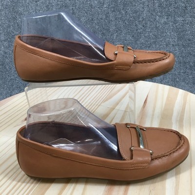 Aerosoles Shoes Womens 8 Loafers Slip On Casual Comfort Round Toe Low Top Brown