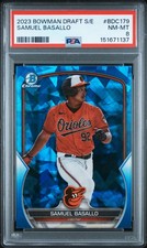 2023 BOWMAN DRAFT SAPPHIRE EDITION #BDC179 SAMUEL BASALLO PSA 8