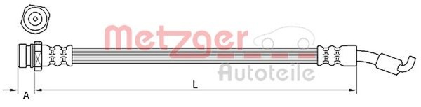 Metzger Autoteile Bremsschlauch 4111441 FüR Sportage EL ELH KIA LM Hyundai Ix35-image