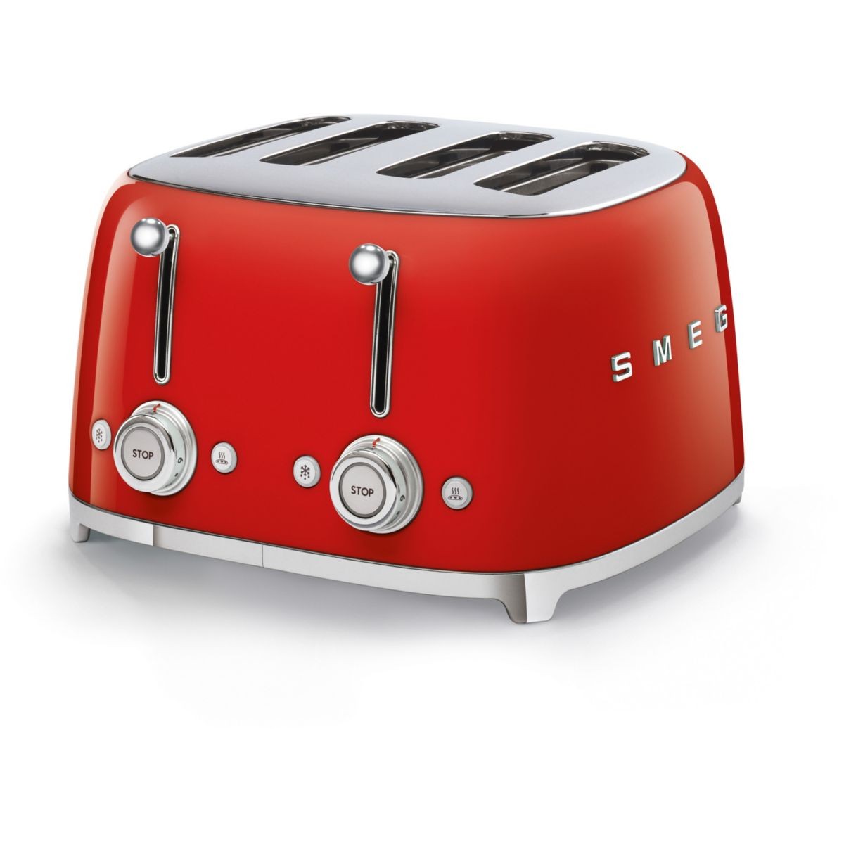 Grille-pain SMEG TSF03RDEU rouge pour ne plus jamais attendre votre tour au petit-déjeuner