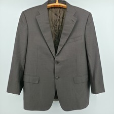 Canali Houndstooth Brown Blazer Men Sz 38 Silk / Wool 2 Buttok Sport Coat