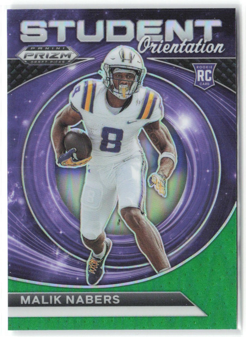 2024 Panini Prizm Draft Picks #SO-MN Malik Nabers Student Orientation Green