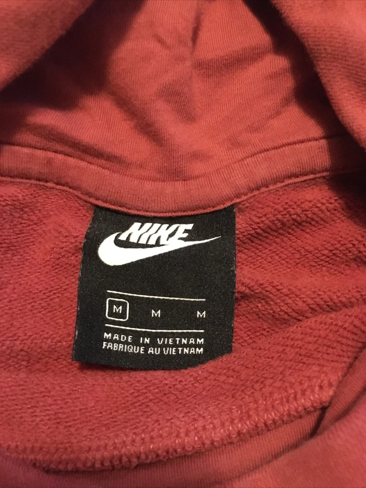 Sudadera con capucha Nike para mujer M granate ropa deportiva esencial cuello embudo Foto 4 de 4