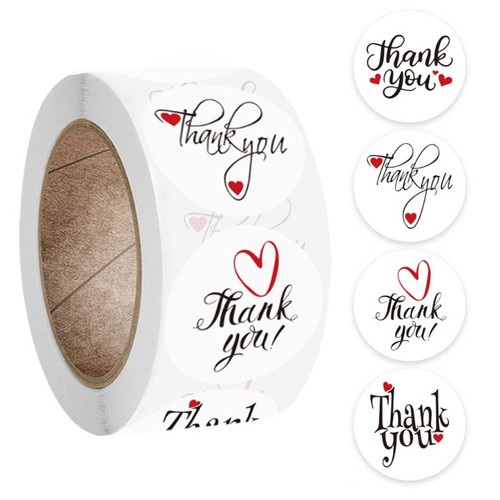 500pcs Round Thank You Stickers Package Seal Labels Wedding Party ...