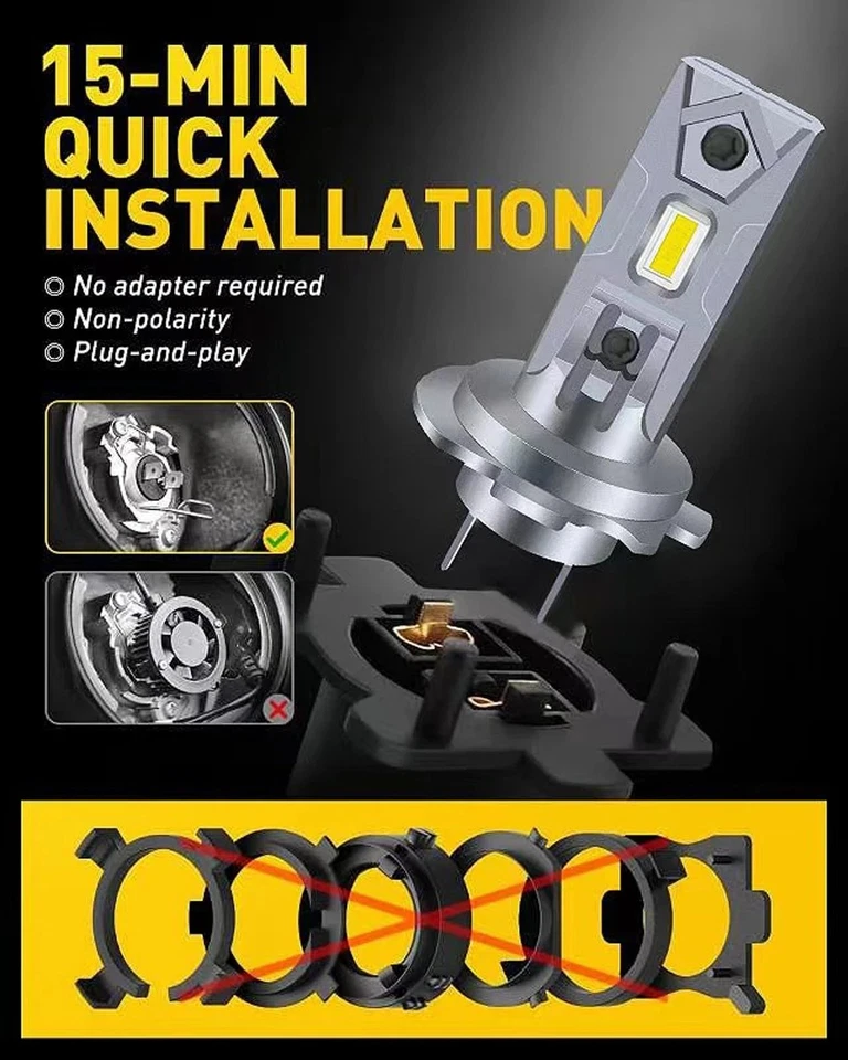 6PC 6000K LED Headlight + Fog Light Bulbs Kits For Mercedes-Benz E350 E320 E550 Foto 4 de 4