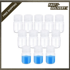 12 Pack 1oz Plastic Bottles with Lids Wide Mouth BPA-Free Leak-Proof Sample