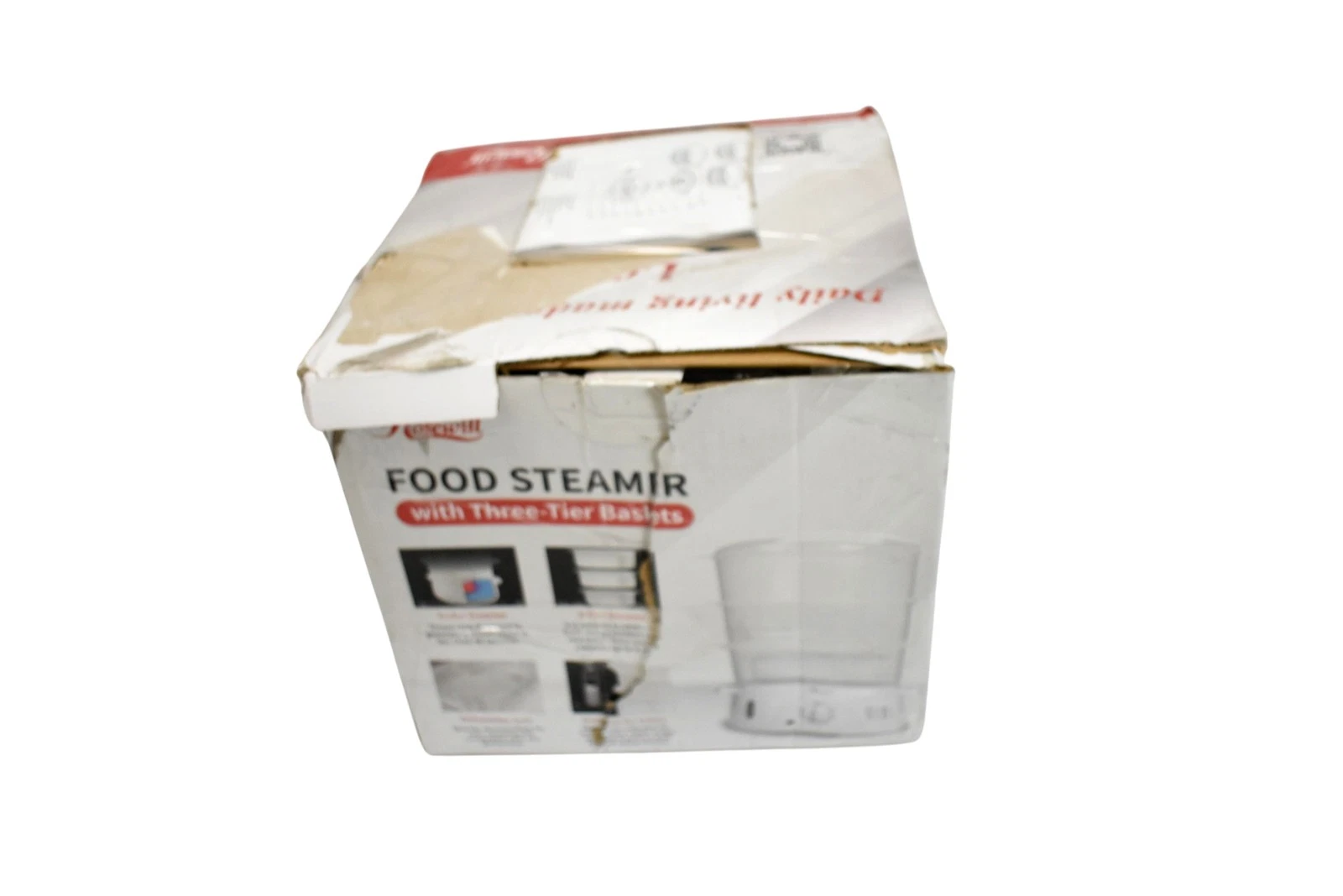 Rosewill Food Steamer Electric Three-Tier Baskets White 9L 9.5Qt Cooker Kitchen