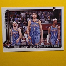 Topps 2025-26 Thunder Up! Trio Dominates Oklahoma City Thunder #288