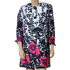 Missports Floral Black and Pink Coat