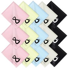 15x Microfiber Cleaning Cloth for Eyeglasses Screens Phone Camera Lens