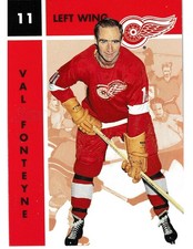 vintage hockey card VAL FONTEYNE 1965/66 #11 PARKHURST Detroit Red Wings