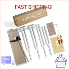 Tuning Forks for Healing Set 128Hz, 136.1Hz, 256Hz, 384Hz - Weighted Unweigh