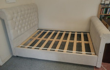 Bedworld Ivory/Beige Small Double Sleigh Bed Frame