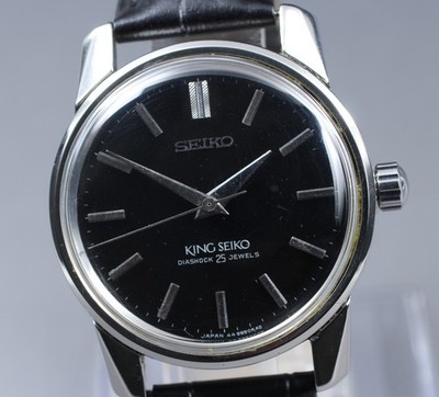 OH serviced Vintage 1964 King Seiko 44-9990 KS Black 25J Handaufzug Herrenuhr