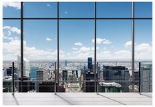 7x5Ft Office Backdrop with Window for Video Conference Photography Background