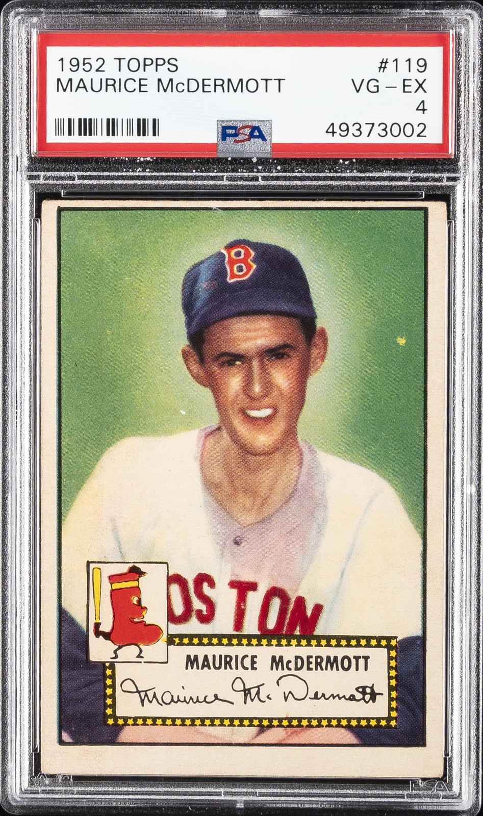 1952 TOPPS #119 MAURICE MCDERMOTT PSA 4