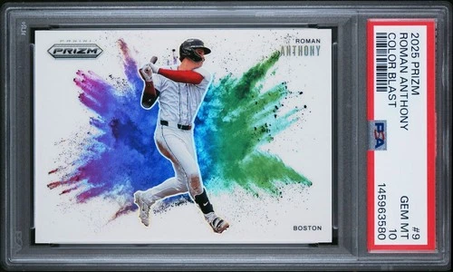 ROMAN ANTHONY 2025 Prizm Color Blast CASE HIT SSP Rookie RC #9 PSA 10 GEM MINT