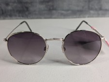 Foster Grant Solargenics Womens Sunglasses Round Gold Purple Lens Blemished
