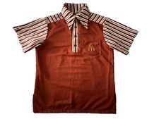 Vintage 1976 McDonald  s Uniform Mens Medium Shirt - Fast Food - Polyester Rare