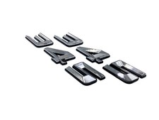 2pc Chrome Black 345 Badge Emblem Black Trim For Mopar Hemi Charger Challenger