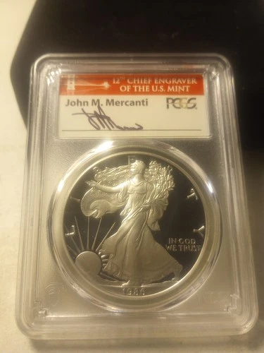 1986-S 1oz Silver American Eagle Dollar  PCGS PR 70 DCAM