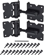 Self-Closing Gate Hinges, 2-Pack, Adjustable, Heavy Duty for Fences