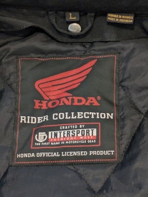 Honda Red Black Rider Collection Motorcycle Jacket Men's L Padded