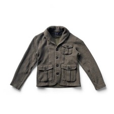 Polo Ralph Lauren Olive Wool Blend Shawl Cardigan Size Small Very Good Condition