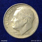 1951-S Roosevelt Dime (Circulated) Grade: XF ~ AU