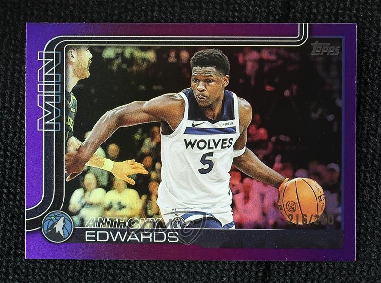 2025-26 Topps Purple Rainbow 216/250 Anthony Edwards #108 0g4t