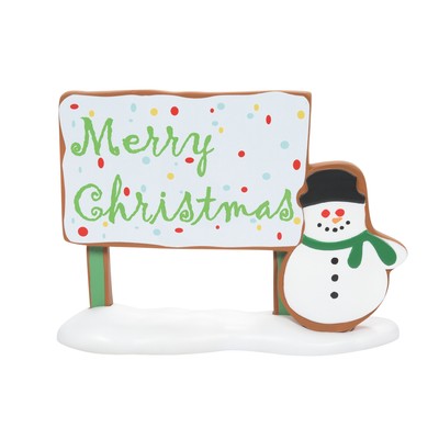 Department 56 Village Accessories Gingerbread Billboard Figurine 3.5 Inch