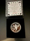 2023 SPREADING DEBT & DEATH Silver Shield 1 oz .999 Silver Round Proof #480/699