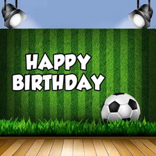 Football Grass Happy Birthday Backdrop Party Background Banner Photo Decoration
