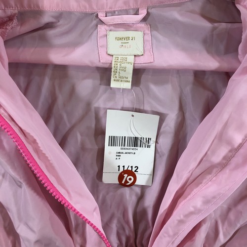 Forever21 Girls Windbreaker Jacket Girls 11/12 Pink - Picture 7 of 13