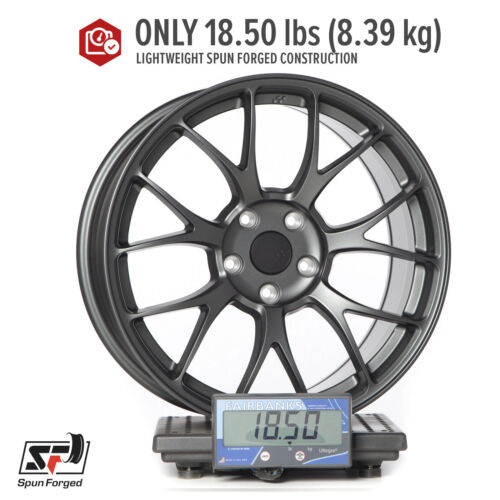 CIRCUIT CSF2 18x8.5 5x100 +35 MATTE GUNMETAL JDM SPUN FORGED WHEEL FITS VW AUDI - Picture 4 of 11