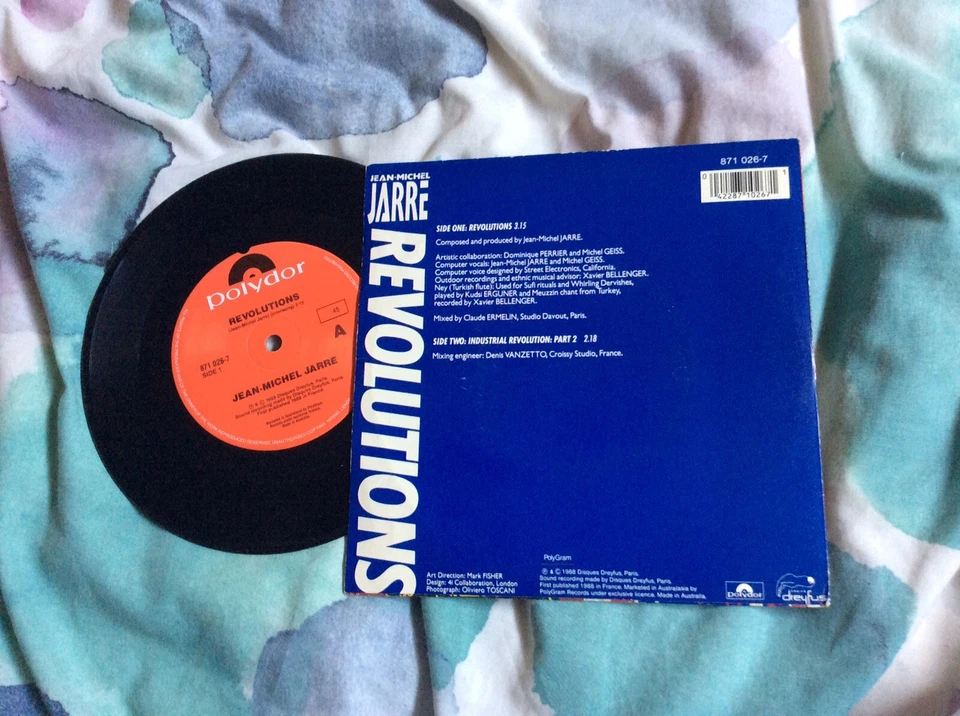 Jean Michel Jarre Revolutions 7” Vinyl Picture Cover UK & Australian Sleeve Diff - Image 4 of 4