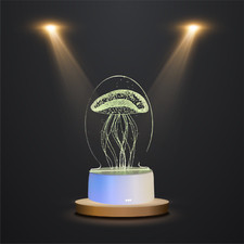 New LED 3D Child's Anime Night Light   3 Shades of Warm Light, 4 Anime Figures