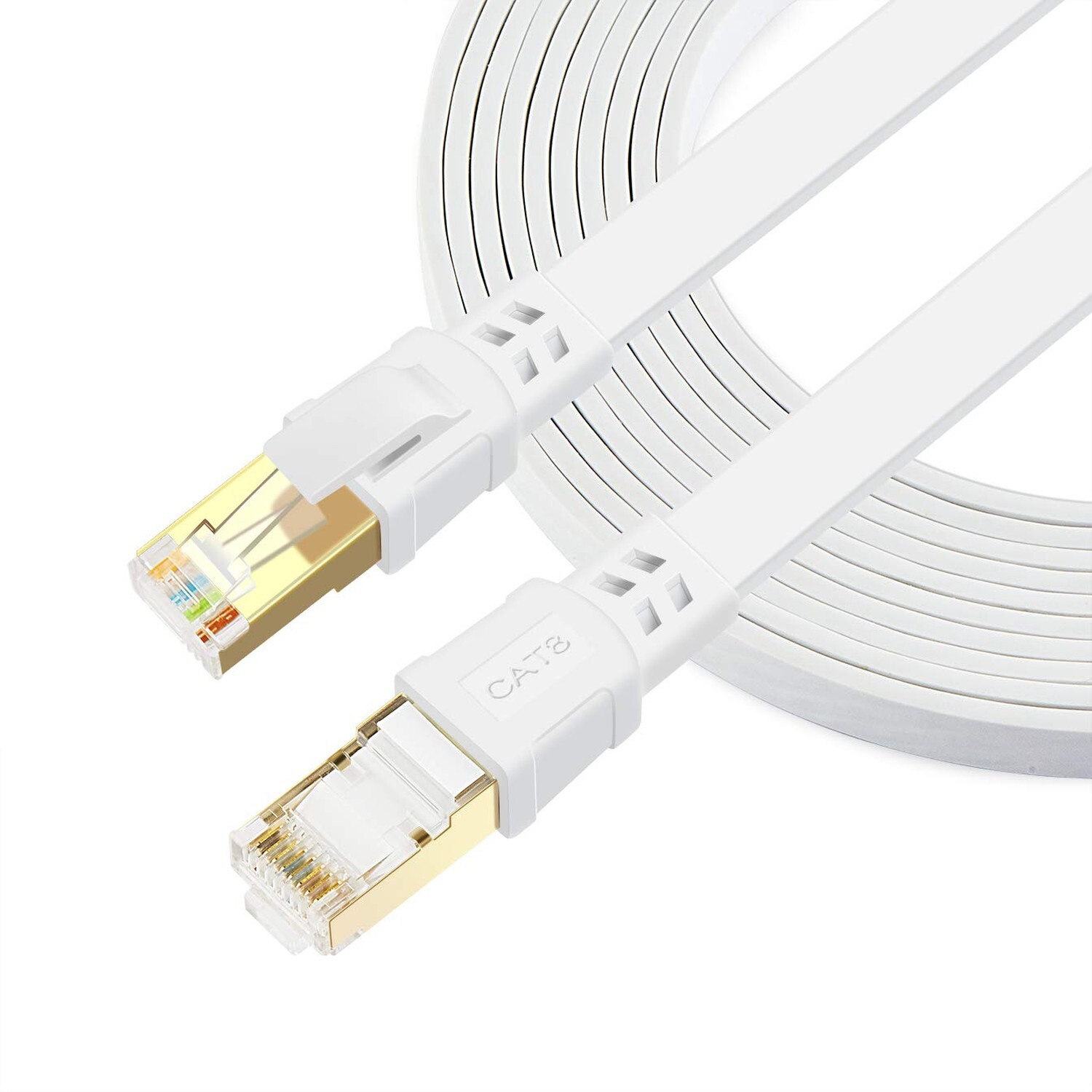 Cat 8 Cable 50 ft High Speed Flat Network Cable