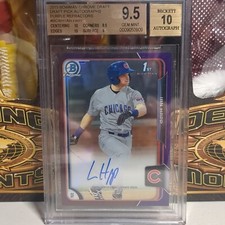 IAN HAPP  2015 Bowman Chrome Purple Refractor RC BGS 9.5/10 Auto  Gem Mint /250