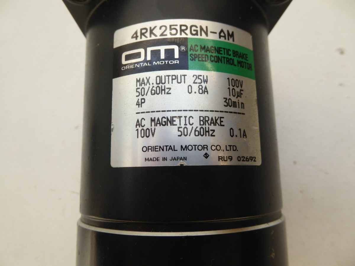 Oriental Motor 4RK25RGN-AM AC Magnetic Brake Speed Control Oriental Motor 4RK25RGN-AM AC Magnetic Brake Speed Control