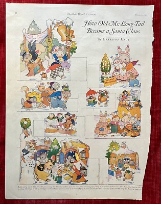 Antique Magazine Page How Old Mr Long Tail Became A Santa Claus Harrison Cady