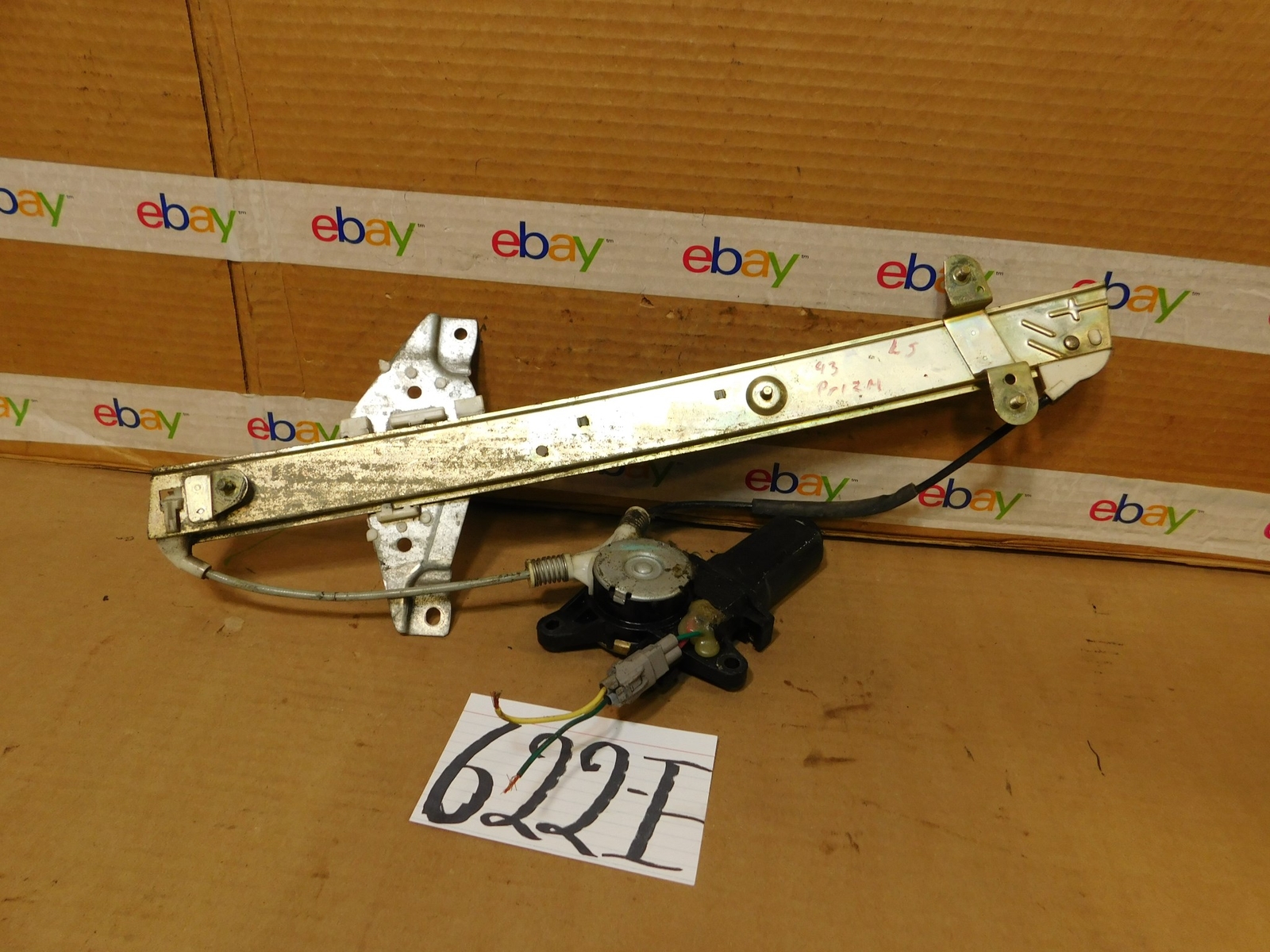 93 - 95 CHEVROLET PRIZM Front Driver Side Window Regulator W/ Motor #622-E